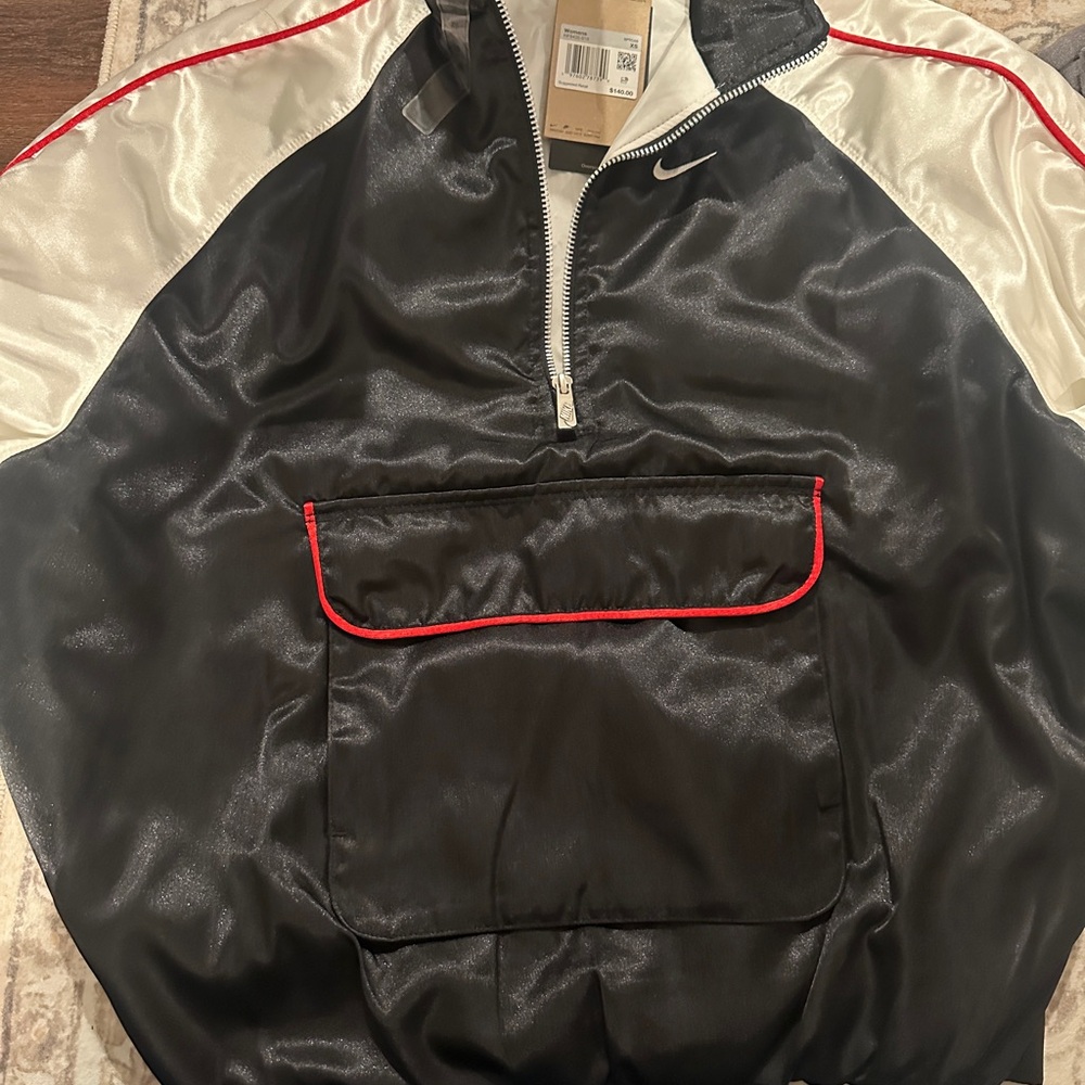 Nike Black and White Jacket with Red Trim